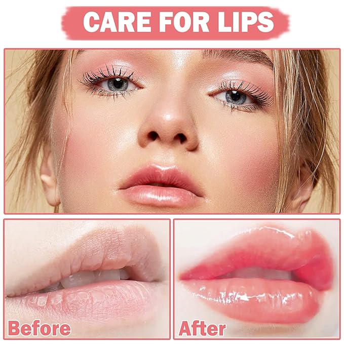 CAHIUYOA Hydrating Tinted Lip Oil Gloss - Non-sticky Big Brush Head, Nourishing Repairing Plumping Glow Tint - Rosewood