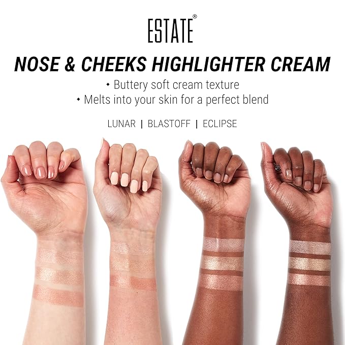 Estate Cosmetics Spacebound Highlighter – Cheeks & Nose Cream Formula – 3.5 g (0.12 oz) (Eclipse)