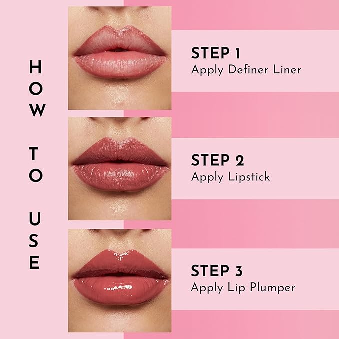 Forget the Filler Lip-Plumping Line-Smoothing Satin Cream Lipstick, Tropic, Pink, 0.1 Ounce