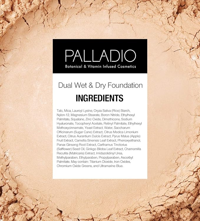 Palladio Dual Wet and Dry Foundation Refill Pan with Sponge, Squalane Infused, Apply Wet for Maximum Coverage or Dry for Light Finishing and Touchup, Minimize Fine Lines, All day Wear (NEROLI BRONZE)