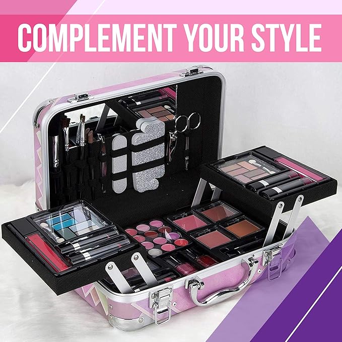 Ver Beauty Starter Carry-All Teen Makeup Kit Gift Set, Pink, 1 Count
