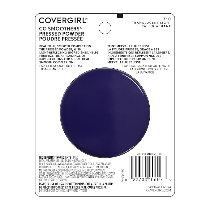 COVERGIRL Smoothers Pressed Powder, Translucent Light, 0.32 oz (Packaging May Vary)