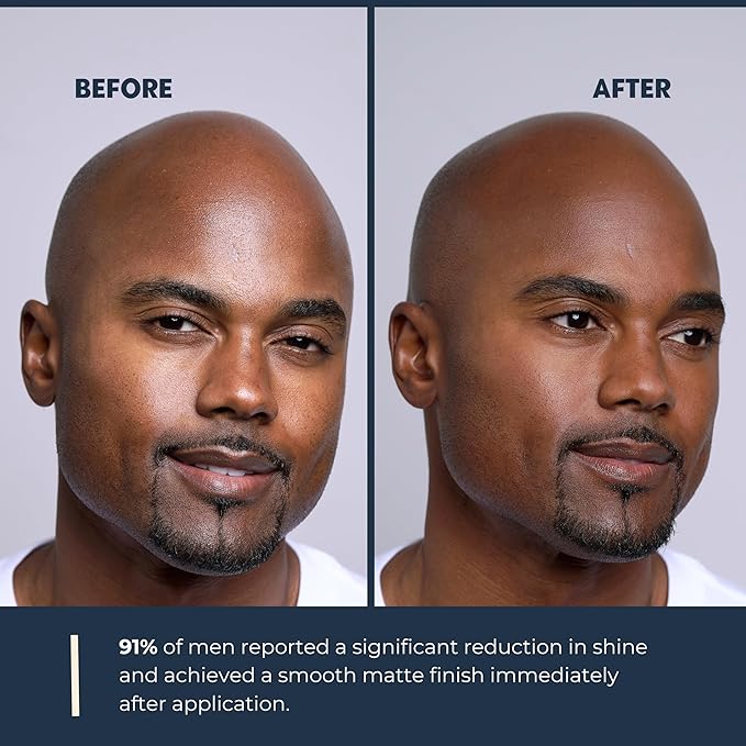 Shine Eraser | Absorbs Oil + Minimizes Pores | Premium Mattifying Formula for Men’s Skin | 3 Shades | High-Performance Ingredients | Made In USA | Cruelty-Free + Vegan | 100% Recyclable Tin