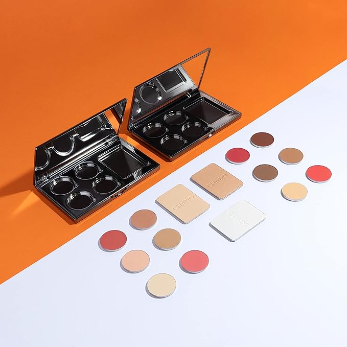 CHADO Shadows & Lights Refills – Powder | Palette Refill Pans (Compact Not Included) | Natural Face Powders for All Skin Types | Multifunctional Refills for Complexion and Eyes | Cruelty Free (Nude 63)