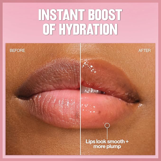 REVLON Super Lustrous Glimmer Lip Oil, Moisturizing & Tinted, Shiny Finish, Made with Plant-Based Squalane, 003 Glow Mama, 0.13 fl oz