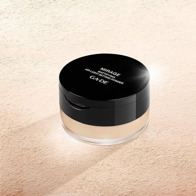 GA-DE Mirage Matifying Air-Light Setting Powder - Effortless Skin Blending, Shine-Free Lasting Makeup - Weightless Texture and Paraben-Free - 0.7 oz