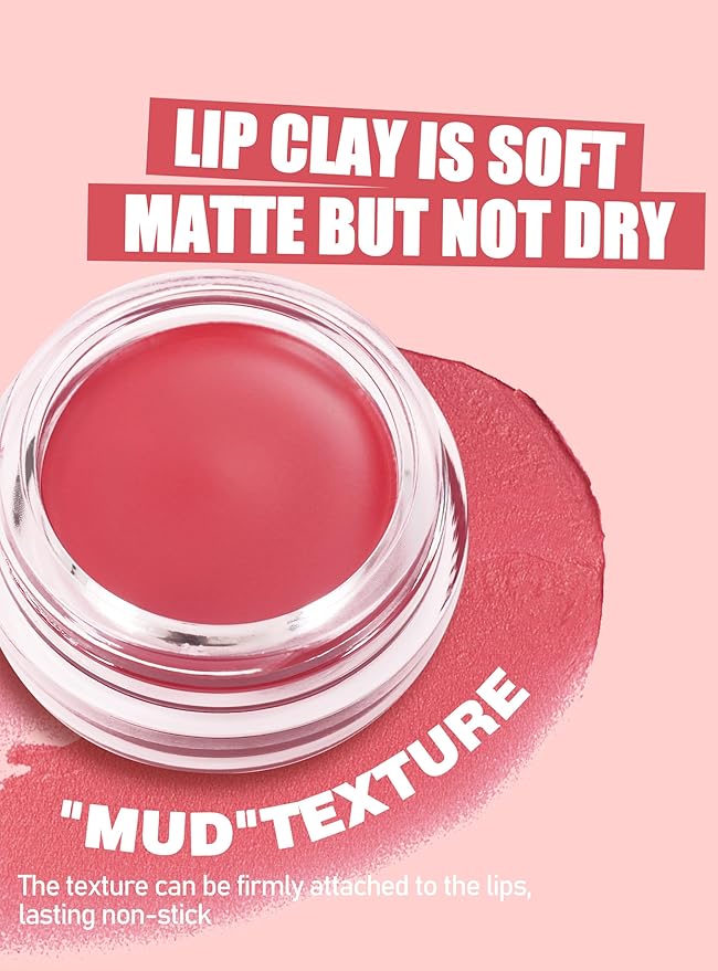 Lip and Cheek Blurring Pudding Pot, Blurry, Buildable and Lightweight Lip Tint, Creamy Multi-Purpose Blurring and Mousselike Pudding Pots for Women Lips, Cheek & Eye, 02# Vitality Coral Red
