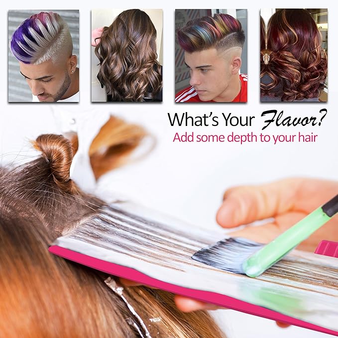 Balayage & Highlighting Board by Celebrity Stylist James Collins - Hairstylist Essentials Balayage Hair Salon Supplies - Highlight Board For Dying Hair - Hair Salon Supplies - Pink