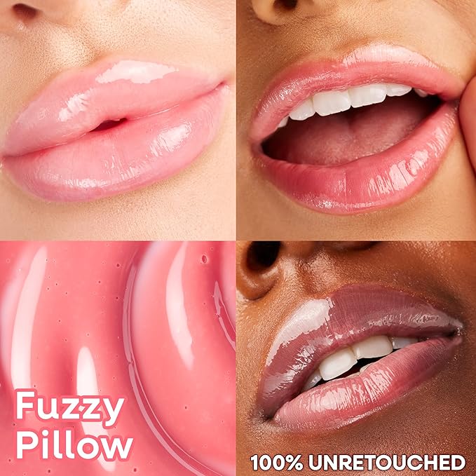 wet n wild Lip Oil - Lightweight, Non-Sticky, Hydrating & Nourishing Formula with 7 Conditioning Oils, Vegan & Cruelty-Free - Fuzzy Pillow