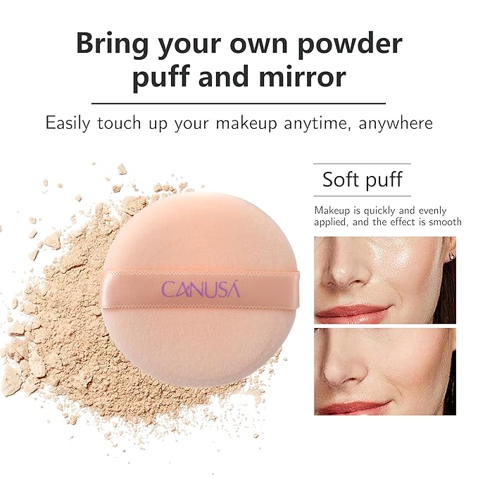 POWDER FOUNDATION soft-focus formula, fine pores, and long-las ting, makeup setting (A, ONE SIZE)