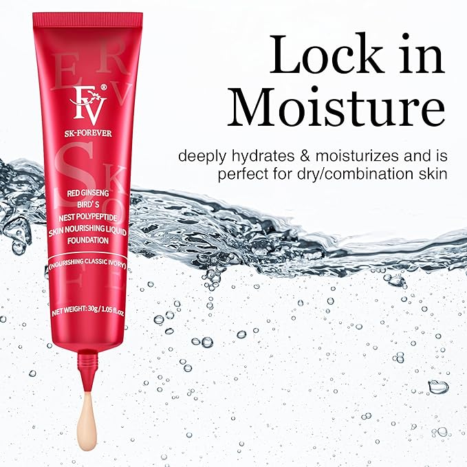 FV Moisturizing Foundation with Translucent Setting Powder, Long Lasting & Natural Finish, for Dry/Combination Skin, Nourishing Classic Ivory & Shimmer Sheer