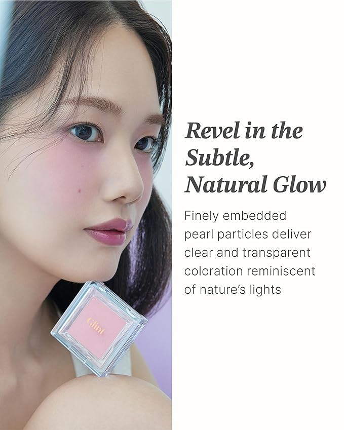 Glint Baked Blush (Balletcore Pink, 0.08oz) - Long-Lasting, All-Day Face Blush Powder for a Natural Look. Korean Skin Care, Korean Makeup. Blendable Color for Eyes, Cheeks & Body.