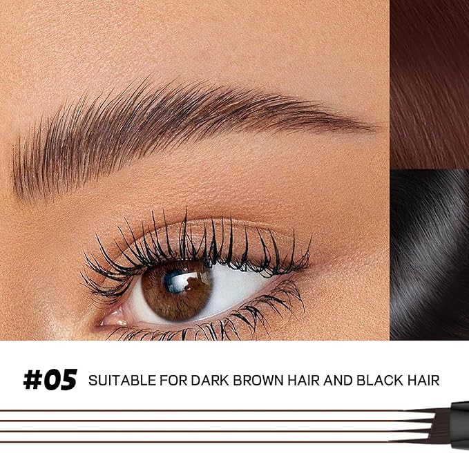 2 Pack Eyebrow Pen Dark Brown and 12Pcs Matte Lip Liners with Sharpener