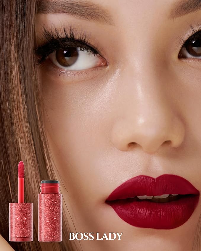 HEVVYMAKEUP Ultra Stay-On Lip Coloring Tint - Vibrant Matte Finish Lip Tint - Long Lasting Airy Weightless Lips with Perfect Fixing - Korean Lip Makeup, Boss Lady, 0.11 fl.oz.