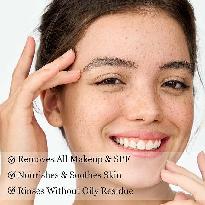 Makeup Remover Cleansing Balm, Gently Melt Stubborn Waterproof Makeup, Mascara, Eye Liner| Hydrating Facial Cleanser with Ceramides, Vit E & Hyaluronic-Acid For Norished Skin, Big Size 3.5 fl oz