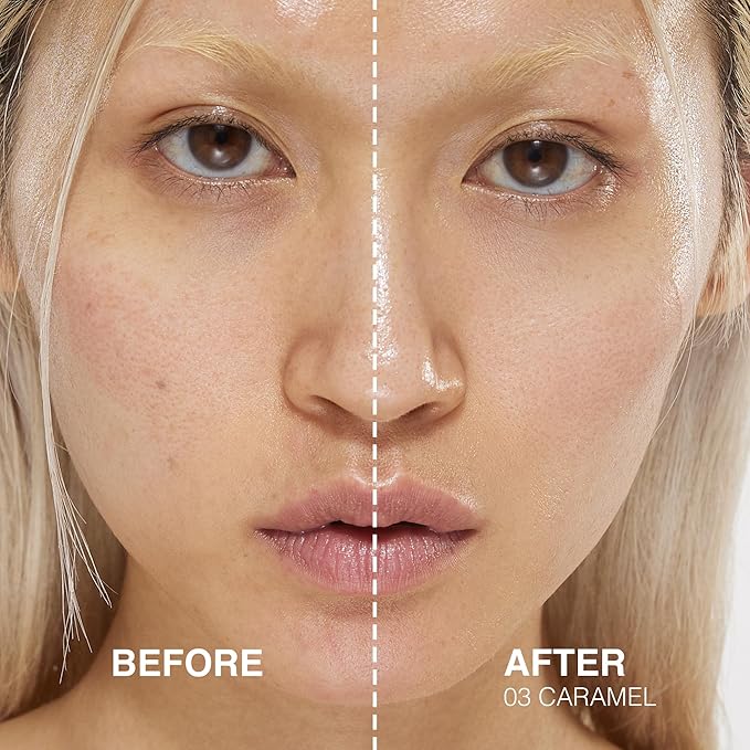 Liquid Foundation & Under Eye Concealer - Make Up Set for Flawless Natural Skin Base - Matte Foundation (Honey) and Liquid Concealer (Caramel)