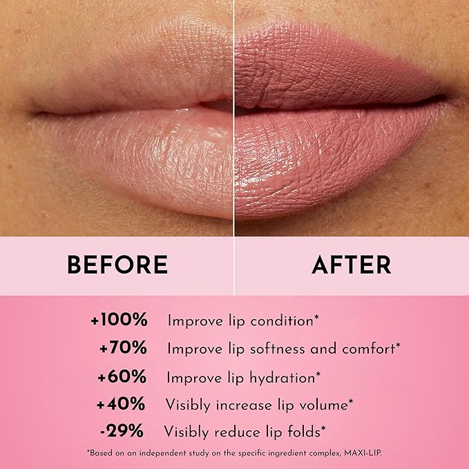 Forget the Filler Lip-Plumping Line-Smoothing Satin Cream Lipstick, Femme, Pink, 0.1 Ounce