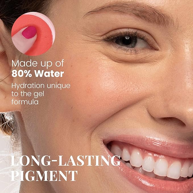 Paul & Joe Gel Blush, Bright and Buildable Makeup, Water-Based Gel Makeup Blush with Hydrating Oils for Dewy, Radiant Finish, Subtle Coral Cheek Tint, 03 Poached Peach, 0.71 oz