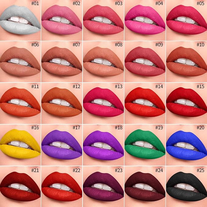 DE'LANCI Neon Eyeshadow Palette 24 Color + Lipstick Pallet 25 Color UV Blacklight Matte and Glitter Shade, Colorful Makeup Set for Christmas Halloween Cosplay Face Body Eyes Makeup Ket