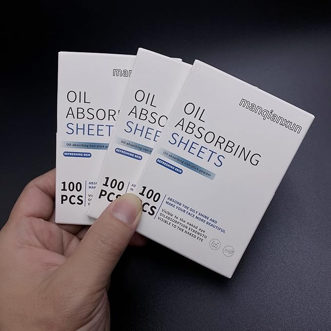 Premium Oil Blotting Paper Sheets, Translucent, Soft Face Blotting Paper Stay Skin Fresh and Smooth, for Facial Skin Care & Make Up(Blue) (3)
