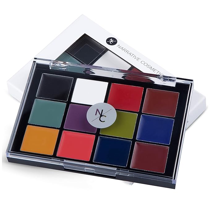 12-Color Primary FX Cream Palette, Professional Quick Drying Waterproof SFX Makeup for the Stage, Film, Costumes, Cosplay