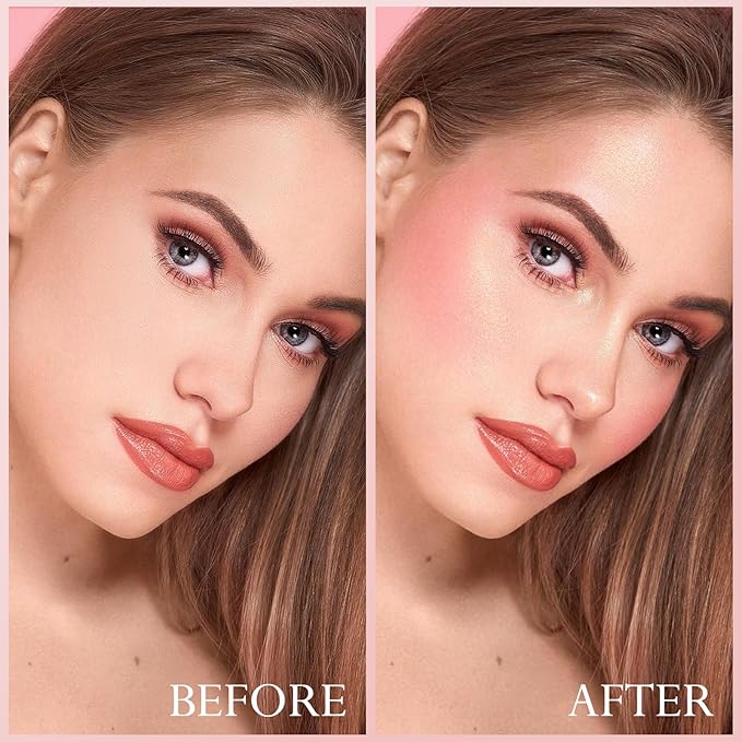 Boobeen Cream Blush Stick for Cheek and Lips, Soft and Blendable Natural Flush, Long-Lasting Dewy Blusher Makeup, Multi-Use Blush, Buildable Glow for Face