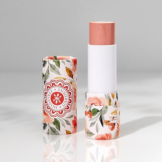 Honeybee Gardens Color Within Reach MultiStick, Glow, Pinky Peachy Nude, Multipurpose Makeup, Natural Glow, Easy Application, Vegan, Cruelty-Free, Net Wt. 0.2 oz