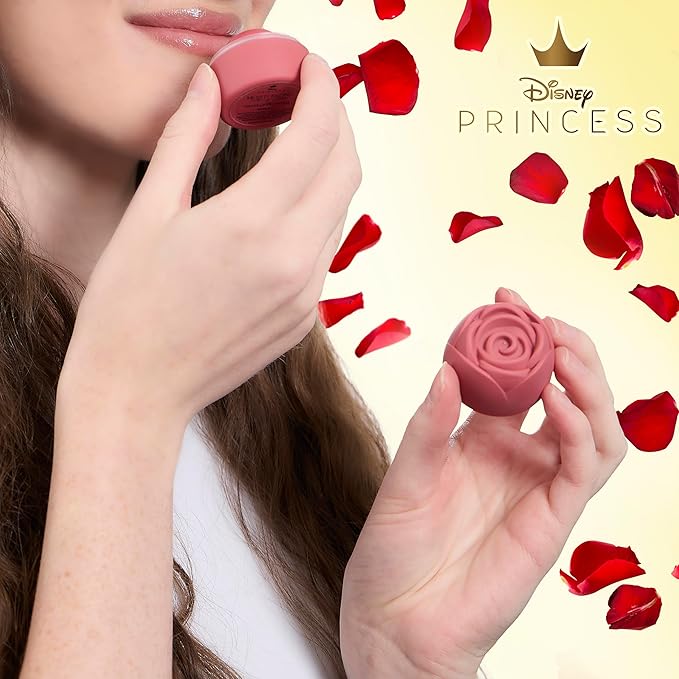 Disney Belle Maison Cosmetic Makeup Set, Makeup Essential Collection, Princess Belle Beauty and the Beast - Includes 3pc Lip Balm, 4pc Lip Gloss