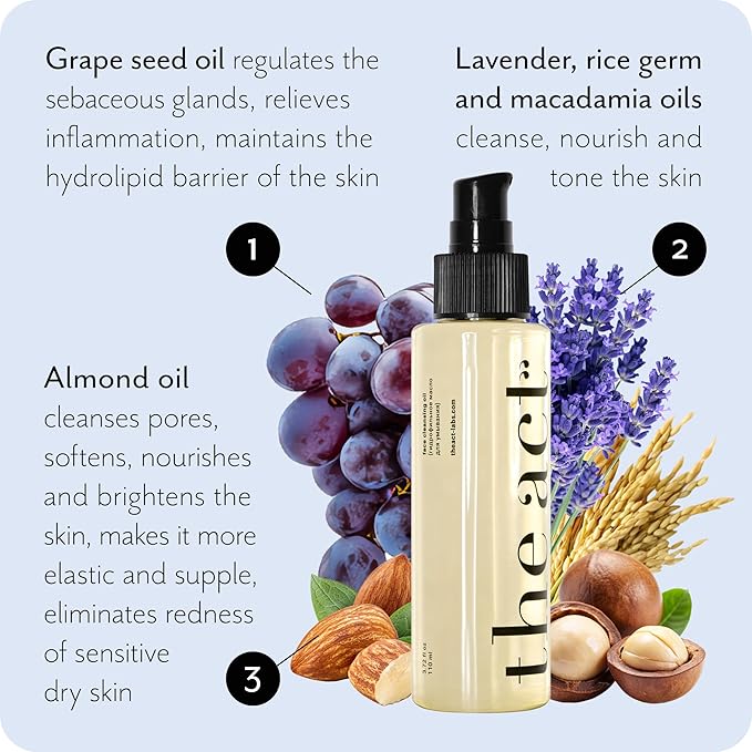 The Act Complete Skincare Trio – Cleansing Oil, Daily Face Wash & Facial Toner for All Skin Types – Vegan, Hydrating, Makeup Removal & Pore Refining Set