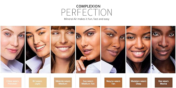 Mineral Air Complexion and Blush Kit | Flawless Mineral Foundation & Blush Application - Mocha