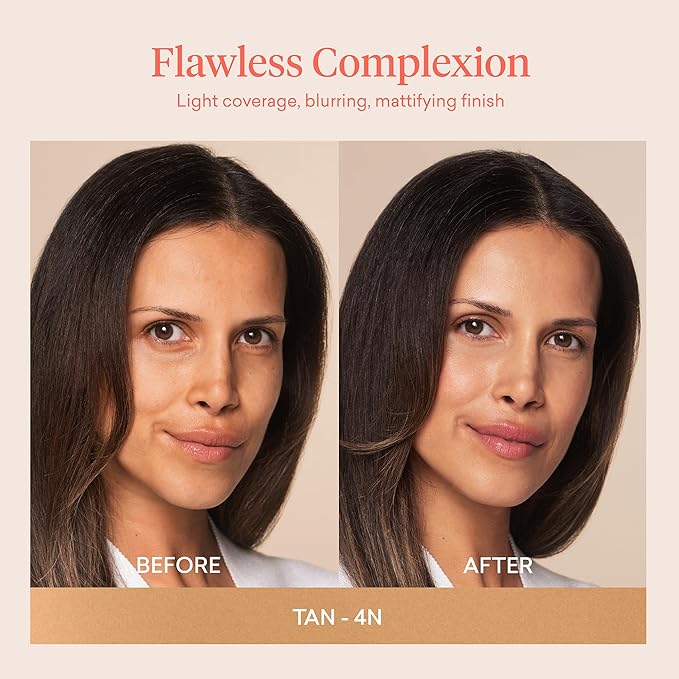Toty by Sofia Vergara - Ilumina CC Creamy Compact SPF 50+ Mineral Broad Spectrum Sunscreen for Face + Ilumina Brush - CC cream foundation with spf 50 - MAKEUP - 4N Bundle