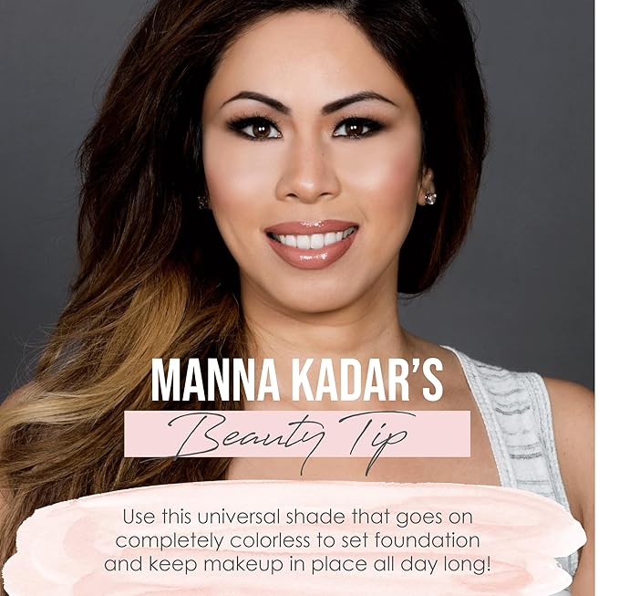 Manna Kadar Beauty HD Perfecting Powder - Ultra-Fine Setting Powder, Blurs Imperfections, Reduces Shine, Brightens Complexion, Conceals, Universal Shade is Colorless, Keeps Makeup in Place, Compact