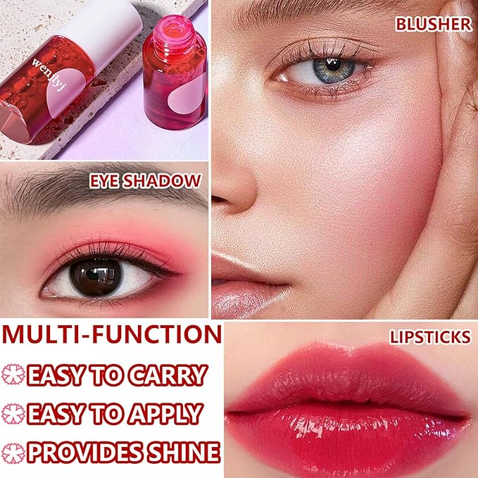 Lip Tint Stain Set,Mini Velvet Lip Tint Watery Lip Stain Long Lasting Waterproof Moisturizing Lip & Cheek Tint,Hydrating,Natural Glossy Liquid Lipstick Lip Gloss Kits for Women(Set 02)