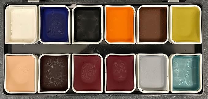 Zombie Alcohol-Activated Palette, Activator, and Remover Kit, Professional SFX Makeup Set