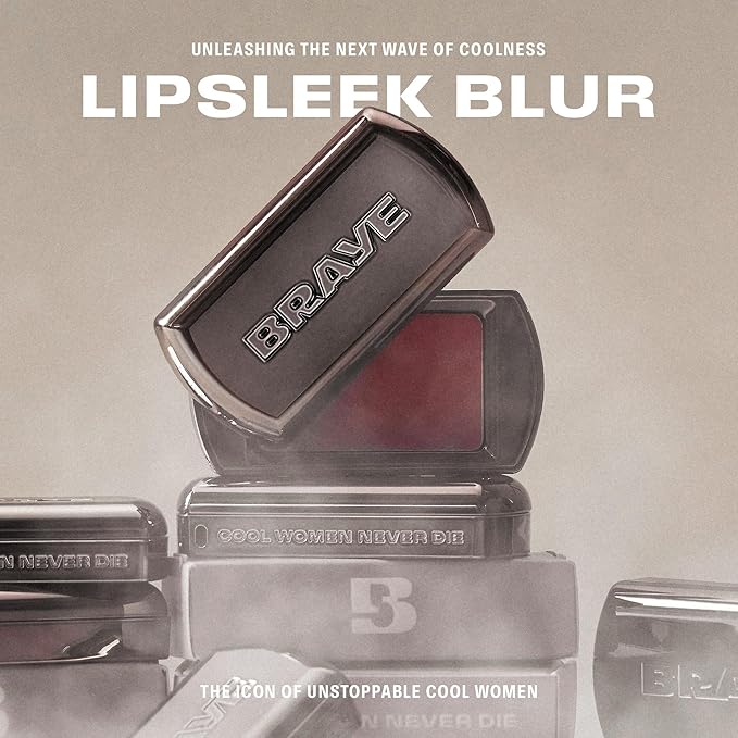 BRAYE LIPSLEEK BLUR | Blush for Cheeks & Lips, Korean Makeup Blush, Cool Lip and Cheek Balm, Vegan Cream, Lightweight w/Blendable & Buildable Makeup, Natural Look 05 HARDY 0.08oz