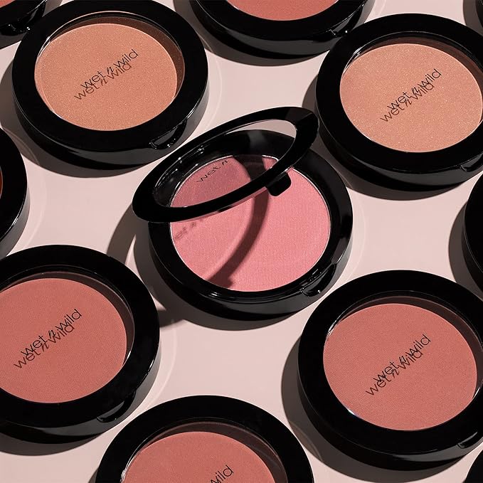 wet n wild Color Icon Blush, Effortless Matte Natural Sheer Glow & Seamless Blend, Luxuriously Infused Smooth Jojoba Oil, Cruelty-Free & Vegan - Pearlescent Pink