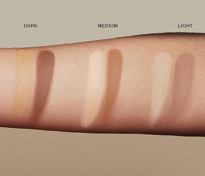Jecca Blac Sculpt and Soften Contour Palette, Creamy Formula with Natural Finish, Medium Coverage, Gender Neutral and LGBTIQA+ Inclusive Make Up, Dark, 0.42 oz