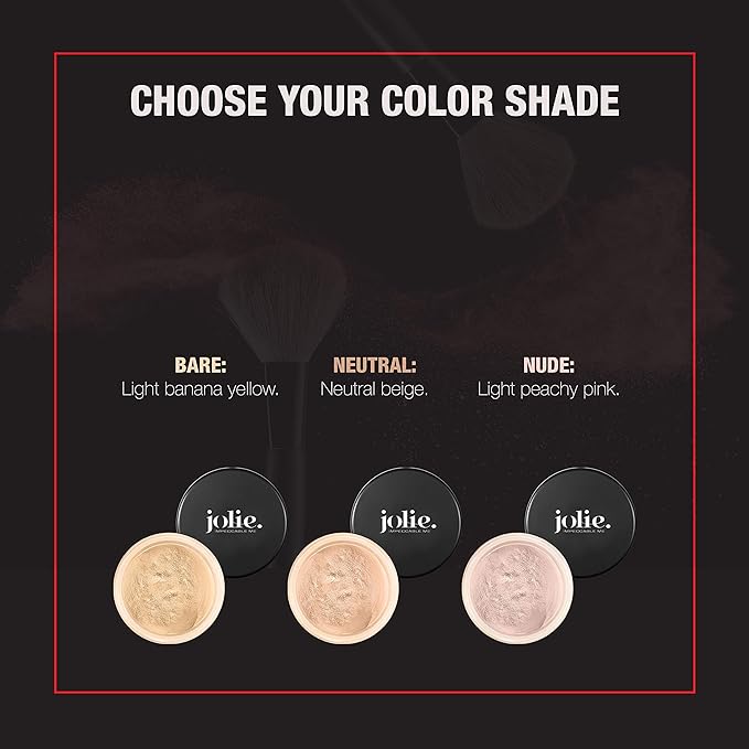 Jolie Loose Translucent Face Powder - Ultra Fine, Silky Makeup Setting Powder (Nude 01A)