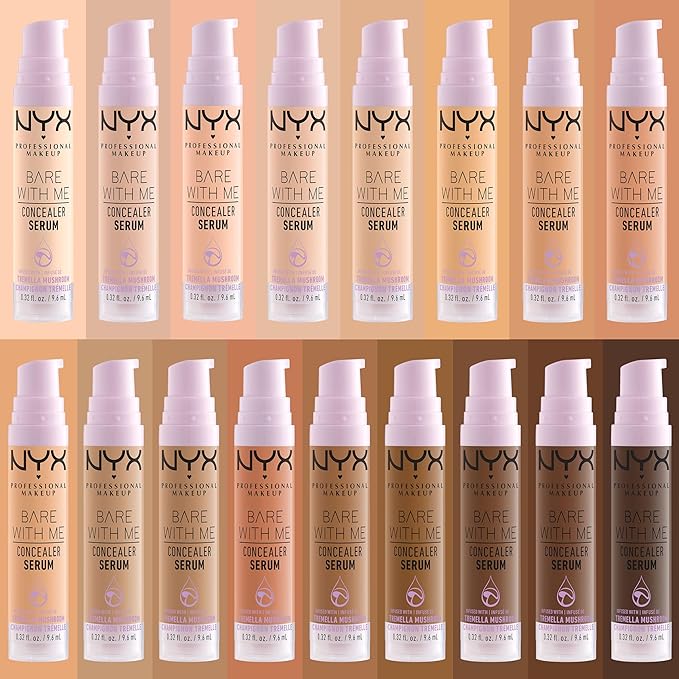 NYX PROFESSIONAL MAKEUP Bare With Me Concealer Serum, Concealer Makeup For Up To 24Hr Hydration - Deep Golden