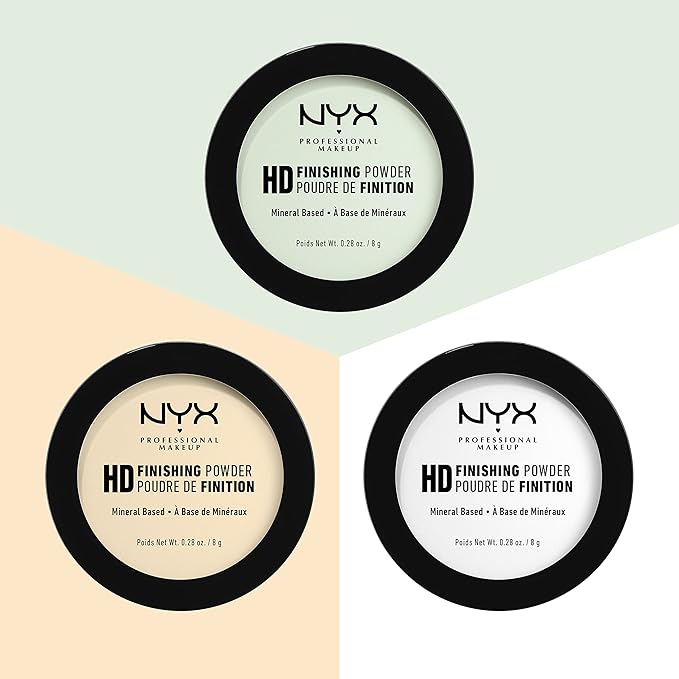 NYX PROFESSIONAL MAKEUP HD Finishing Powder, Pressed Setting Powder - Mint Green