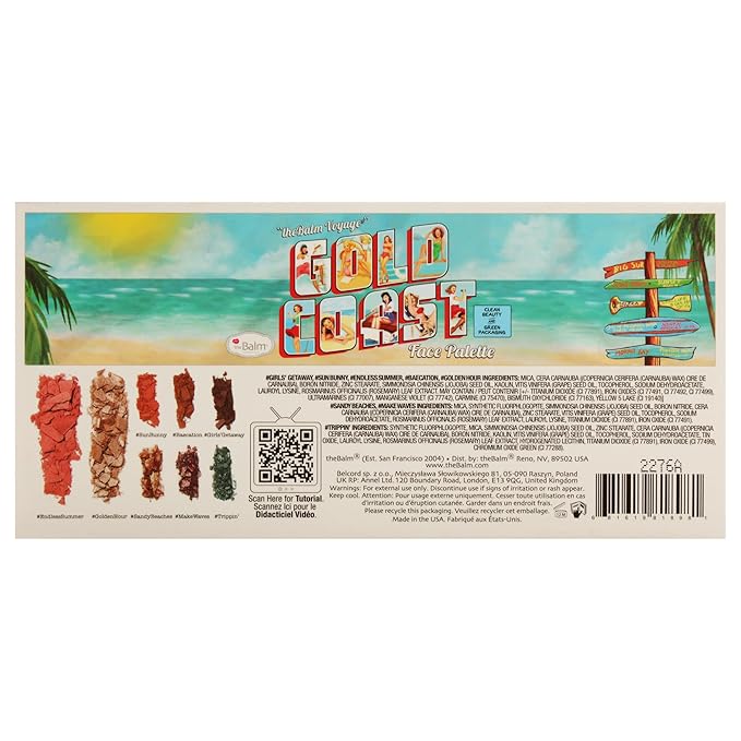 theBalm Voyage Gold Coast Face Palette - 0.35 oz