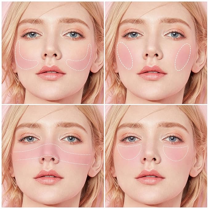 Boobeen Blush Powder Face Makeup, Highly Pigmented Single Color Face Blush for Cheeks, Shape, Contour & Highlight Face to Create a Natural Matte Finish, Blendable