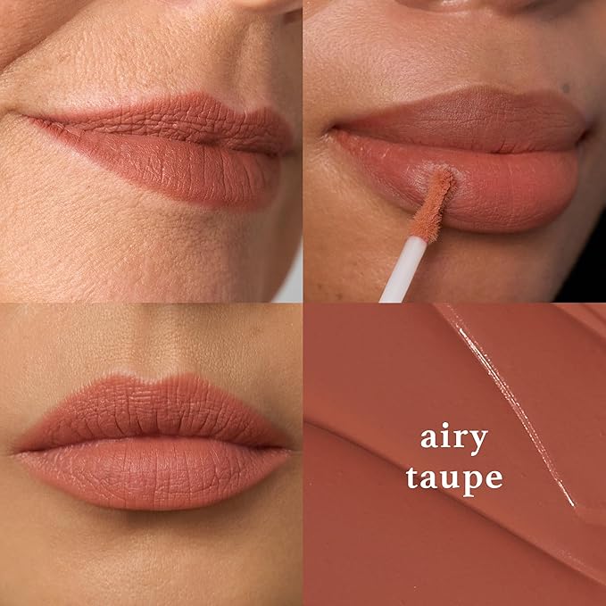 Julep With a Trace Creamy Long-Lasting Lip Liner, Velvet Mauve & It's Whipped Matte Lip Mousse, Airy Taupe