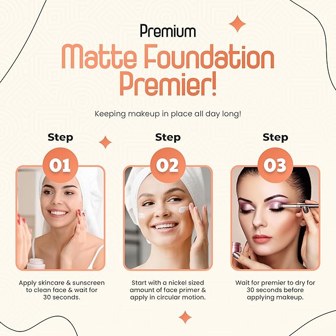 Nabi – Mattifying Face Primer - Pore Minimizer – Non-Oily Smooth Matte Look – Hide Wrinkle & Fine Lines – Long Lasting - Oil Free Formula - Mattifier Makeup Base Primer For Shine & Oil Control – 30g
