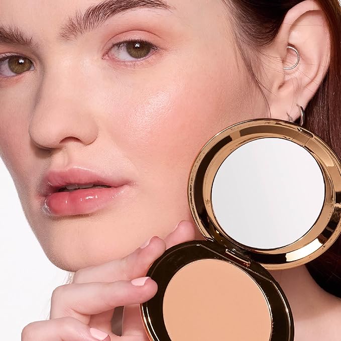 MCoBeauty Miracle Flawless Pressed Powder, Fair Shade, Oil-Control, Soft-Focus Finish with Hydrating Rose Flower Extract & Sweet Almond Oil, Vegan, Cruelty Free Cosmetics