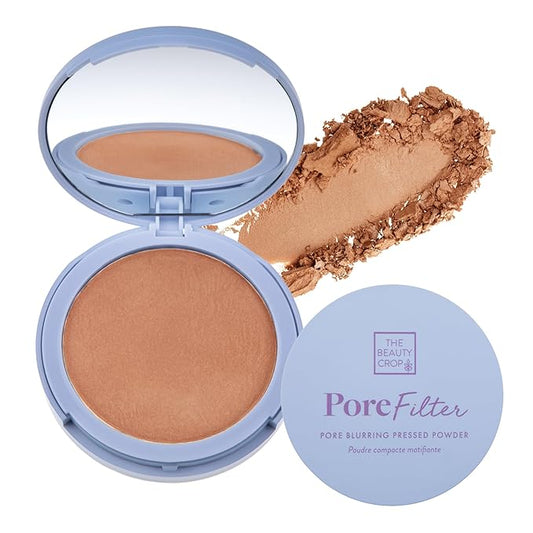 The Beauty Crop PoreFilter Pressed Powder - Blurs Pores & Controls Shine - Deep Shade - 0.34 oz
