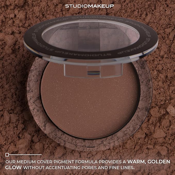 Studiomakeup Face Bronzer Powder - Lightweight, Even Coverage Powder Bronzer for Face Contouring - Lightweight Matte Bronzer Powder for All Skin Types