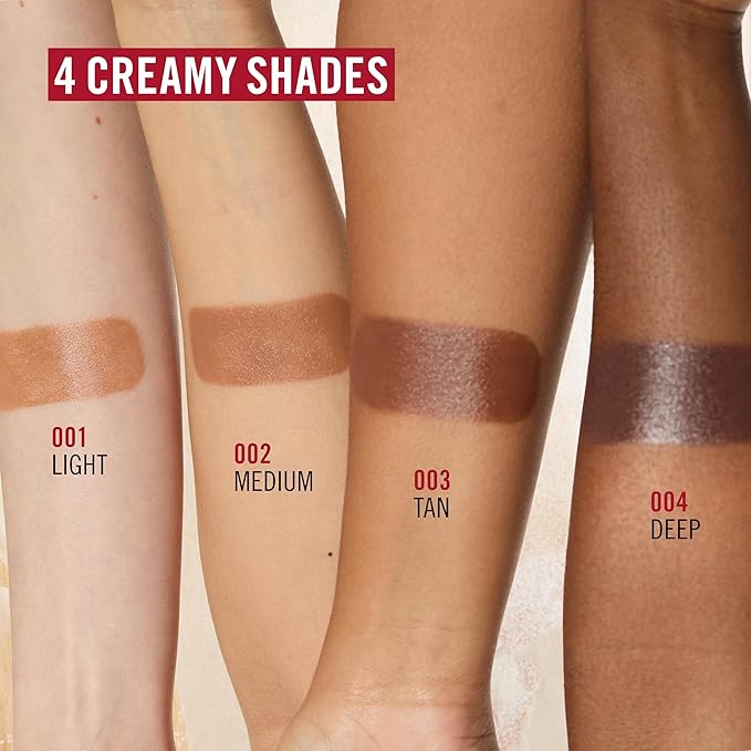 Rimmel Multi Tasker 3 in 1 Bronzing Stick, 003 Tan, Sculpted and Bronzed Glow, All-Day Wear, Sheer and Dewy Finish, Infused with Vitamin C & E, Vegan Formula, Cruelty-Free
