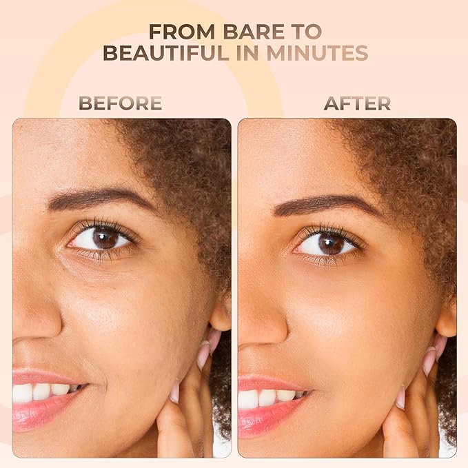 (Deep Tan) (5gm Jar) FOUNDATION Mineral Makeup with SPF 18+, Full Coverage Matte Loose Powder, Bare Face Cosmetics