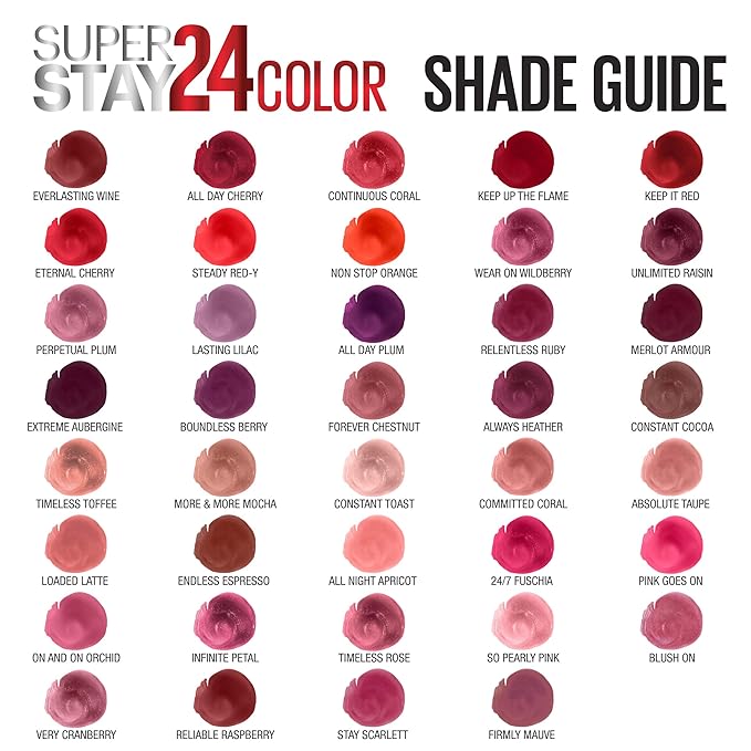 Maybelline Super Stay 24, 2-Step Liquid Lipstick Makeup, Long Lasting Highly Pigmented Color with Moisturizing Balm, Very Cranberry, Ruby Red, 1 Count